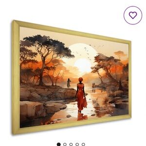 African journey gold picture framed. Brand new purchase from Wayfair.